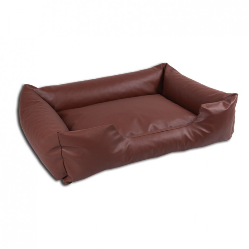 sofa simili cuir marron